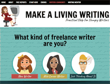 Tablet Screenshot of makealivingwriting.com